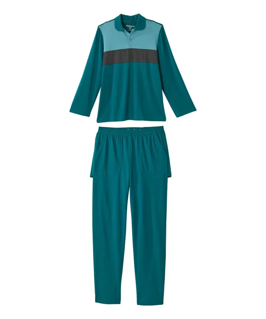 Women's Open Back Long Sleeve Polo & Open Back Pant Set